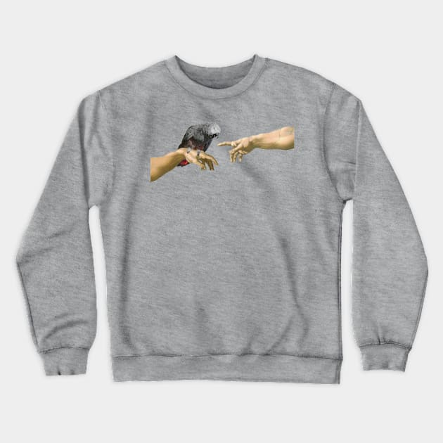 Michelangelo's Angry African Grey Parrot Crewneck Sweatshirt by FandomizedRose